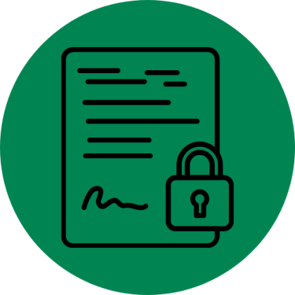 Secure contracts and prompt payment you can rely on icon