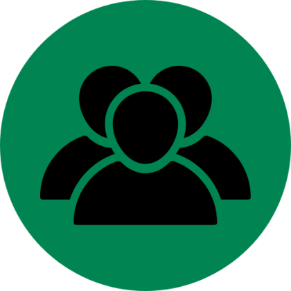 Cooperative ownership returning profits to members icon